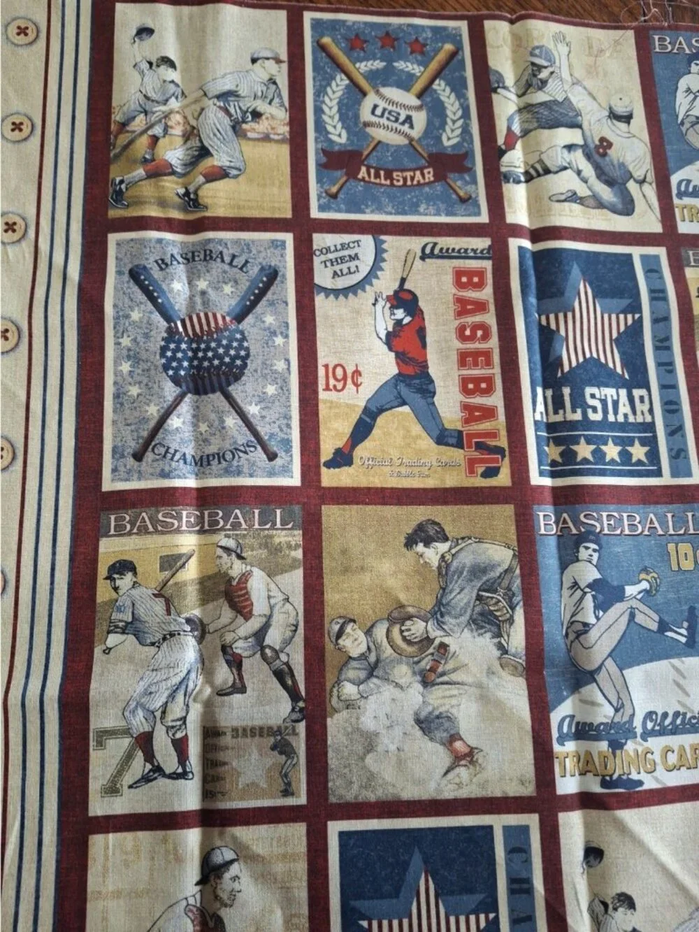 Benartex baseball fabric